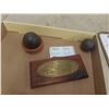 Image 1 : 2 Cannon Balls, Brass Trespassing Sign