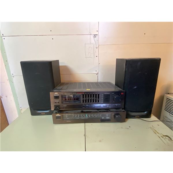 JVC Stereo Amplifyer MO:A-x400B And Tuner MO:T-K100B And Teac Speaker system MO:LS-600B