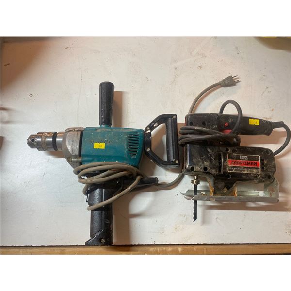 Makita 13mm Power Drill MO:6013B-R And Craftsman Sabersaw MO:315.10700