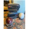Image 1 : Two Honda Hard Plastic Saddle Bags And Two Motorcycle Helmets