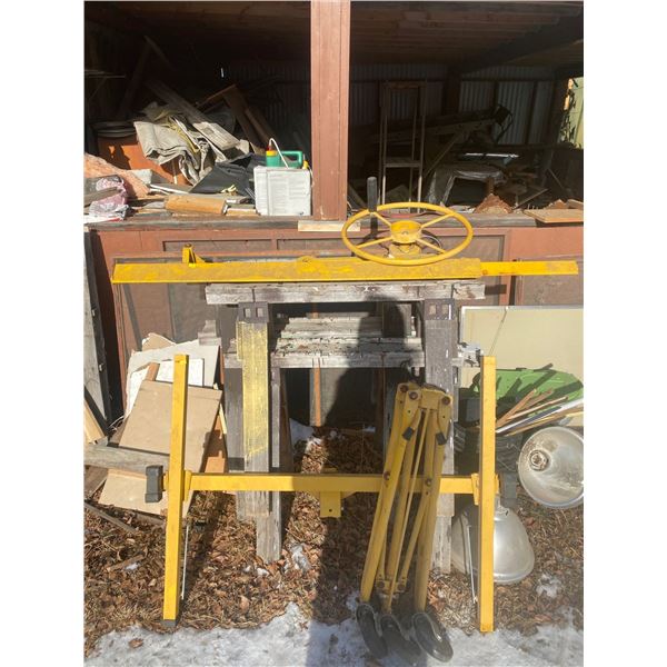 Assortment Of Construction Equipment And Pomma Horses