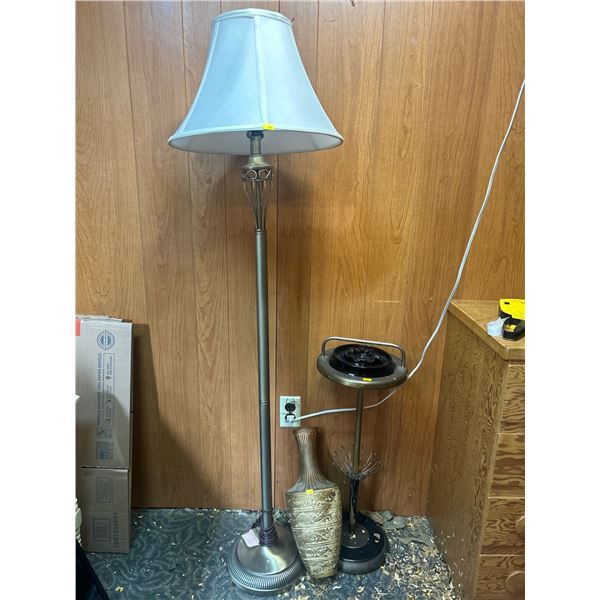 Vintage Standing Ashtray ,Amphora Jar And Standing Lamp 60T
