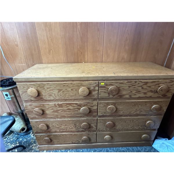 Unique Patterned Vintage Wooden dresser 48L x 16D x 34T