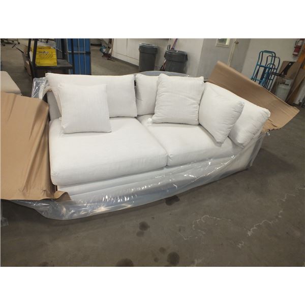 White Sofa w/ Ottoman