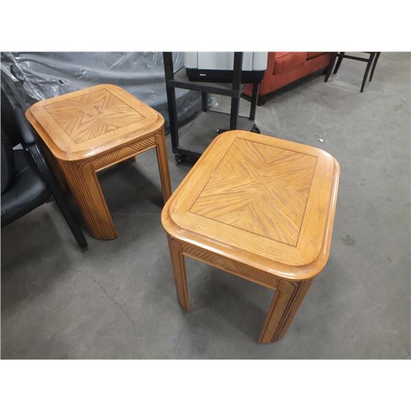 2 Wooden End Tables