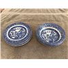 Image 1 : Lot of Royal Wessex Blue Willow dishes.  4 soup bowls, 6 7" sandwich plates.  Made in England.  No c