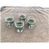 Image 2 : Vintage Jeanette green Wedgwood Jasperware Hellenic Greek shot glasses. Set of 4.
