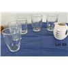 Image 1 : 5 small appetiser cocktail glasses, 1 old oz measure pour cup
