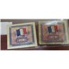 Image 2 : France. Allied Military Currency. Lot of 2 notes, both dated 1944, one for 2 Francs, the other for 5