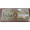 Philippines. Japanese Invasion Money. ND (1943) 5 Pesos. Counter-stamped on the back of the note. VF