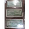Image 2 : Lot of 3 Consecutive Serial Number 1954 Modified Portrait $1 notes. Beattie-Rasminsky signatures. U/