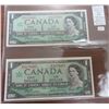 Lot of 2 Consecutive Serial Number 1967 $1 notes. Beattie-Rasminsky signatures. G/P Prefix. BC-45b-i