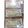 Lot of 3 Consecutive Serial Number 1973 $1 notes. Lawson-Bouey signatures. AAT prefix. Serial Number