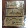 Image 1 : Lot of 3 Confederate States of America Facsimiles. $10, $20 & $50. None of these notes are real. AU.