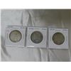 Image 1 : Lot of 3 Newfoundland Silver 50 Cents, all minted at the mint in Ottawa. Coins grade VG-8 to VG-10.