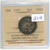 Image 1 : 1907 ICCS VF-30 25 cents