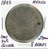 Image 1 : rare Mexico 1843 Reales 90% silver