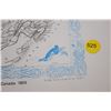 Image 4 : Vintage copy of 1855 Canada map