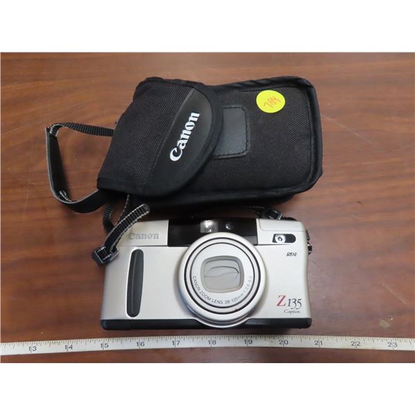 35mm Film Camera Canon Sure Shot Tele Point And Shoot With Strap
