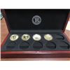 Image 1 : Greatest canadian battles proof 4 coins plated in 24k gold- with certificate of authenticity