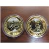 Image 2 : Greatest canadian battles proof 4 coins plated in 24k gold- with certificate of authenticity