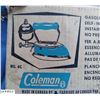 Image 2 : Coleman blue gas iron with trivet and original box