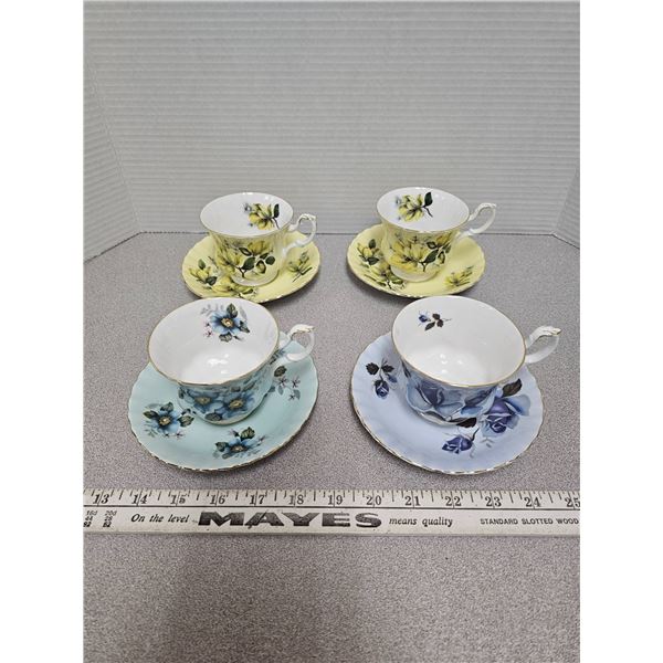 Royal Albert cups/saucers (4)