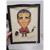 Image 1 : 1971 print - ready to frame . Frank Mahovlich, hockey cartoon caption