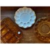 Image 1 : Amber & Milk Glasss Servers
