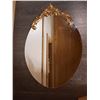 Image 1 : Heavy Oval Mirror with Ornate Gold Detail 22.5x33