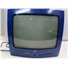 Image 2 : 14" GE blue semi-transparent TV with remote - working