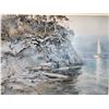 Image 2 : Large framed painting by David Barker, "Winter Cruise"
