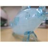 Image 9 : blue blown glass fish (cracked, see pics) and green glass decorative bowl