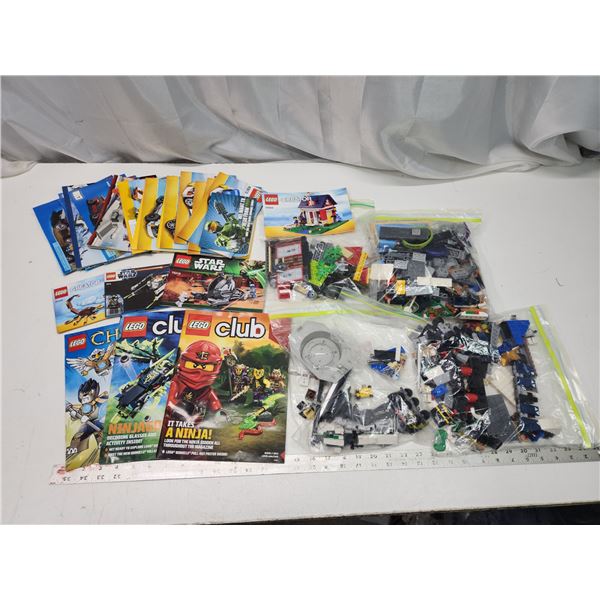 Collection of Legos, Lego booklets, etc.