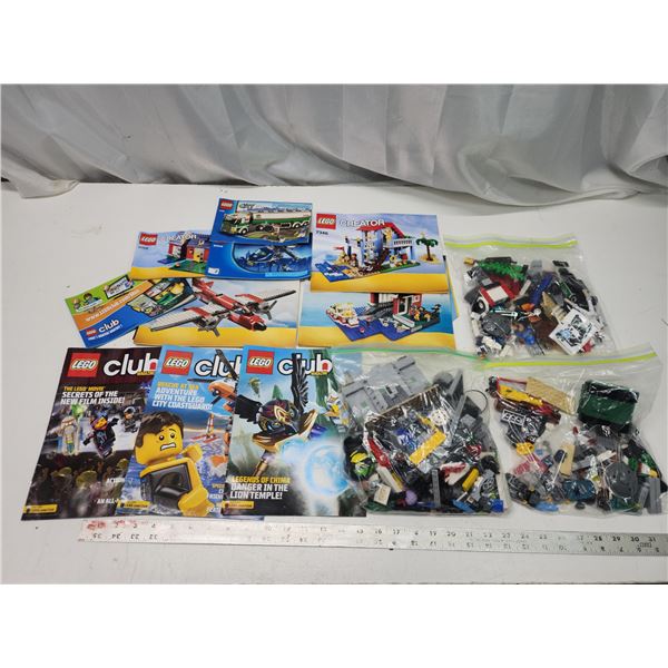 Collection of Legos, Lego booklets, etc.