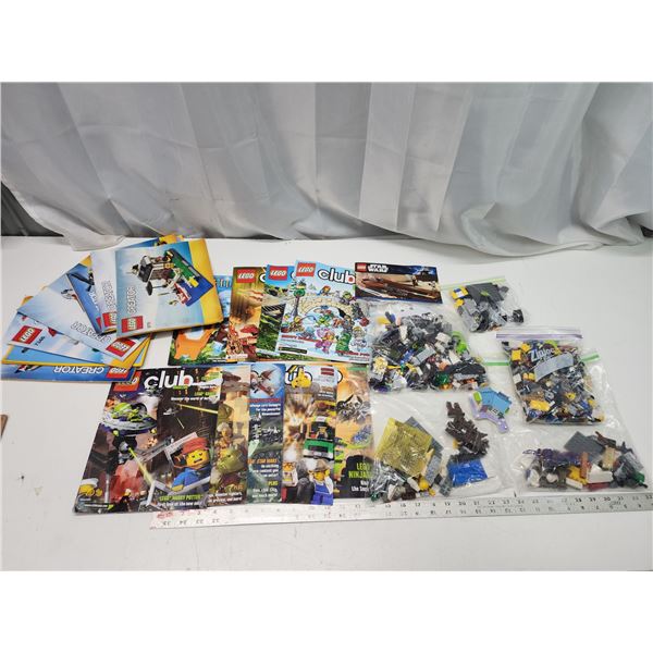 Collection of Legos, Lego booklets, etc.