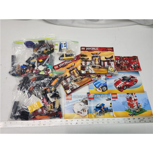 Collection of Legos, Lego booklets, etc.