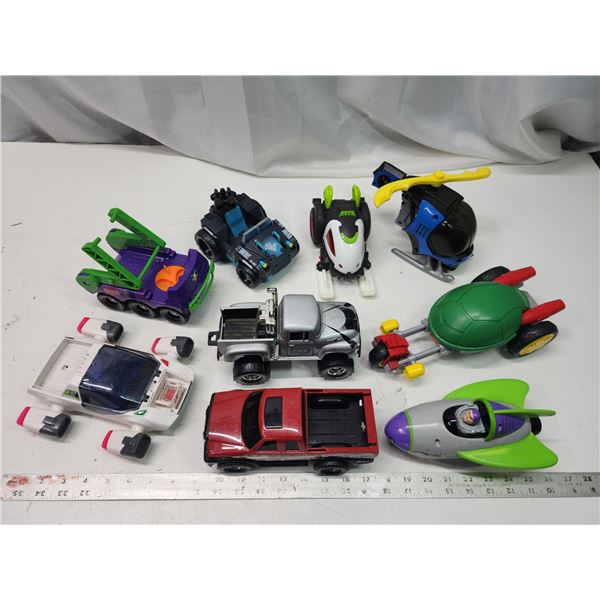 Assorted toy action vehicles