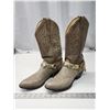 Image 2 : Brown cowboy boots, w/ accents - approx sz 9