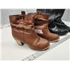 Image 2 : Black cowboy boots (sz 9) & Ladies heeled boots (sz 8)