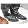 Image 3 : Black cowboy boots (sz 9) & Ladies heeled boots (sz 8)