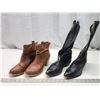 Image 4 : Black cowboy boots (sz 9) & Ladies heeled boots (sz 8)