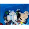 Image 8 : Tub of misc. kids items - sz 4-6x dino costume, stuffed animals, blow up dinosaur, etc.