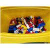 Image 3 : Legos lot - Boat, bomadier, 2 Lego containers - filled with Lego pieces