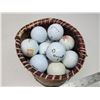 Image 2 : Birch bark container, filled with golf balls - approx 25pcs