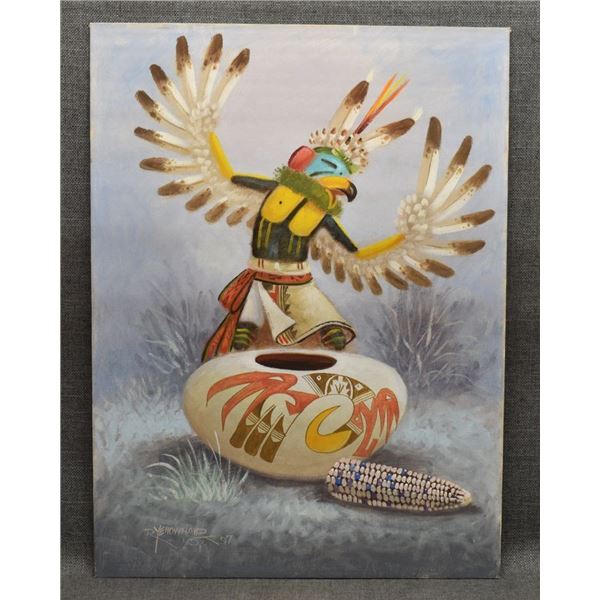 NAVAJO INDIAN PAINTING (ROBERT YELLOWHAIR)