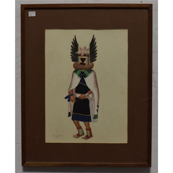 HOPI INDIAN PAINTING (LEROY KEWANYAMA)