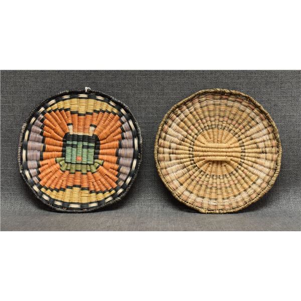 TWO HOPI INDIAN WICKER BASKETS