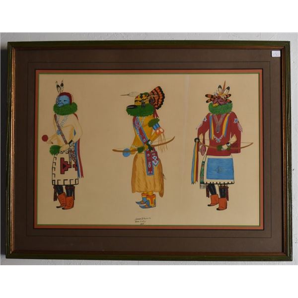 ZUNI INDIAN PAINTING (DIXON SHEBALA)