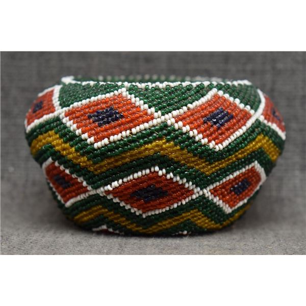 PAIUTE INDIAN BEADED BASKET